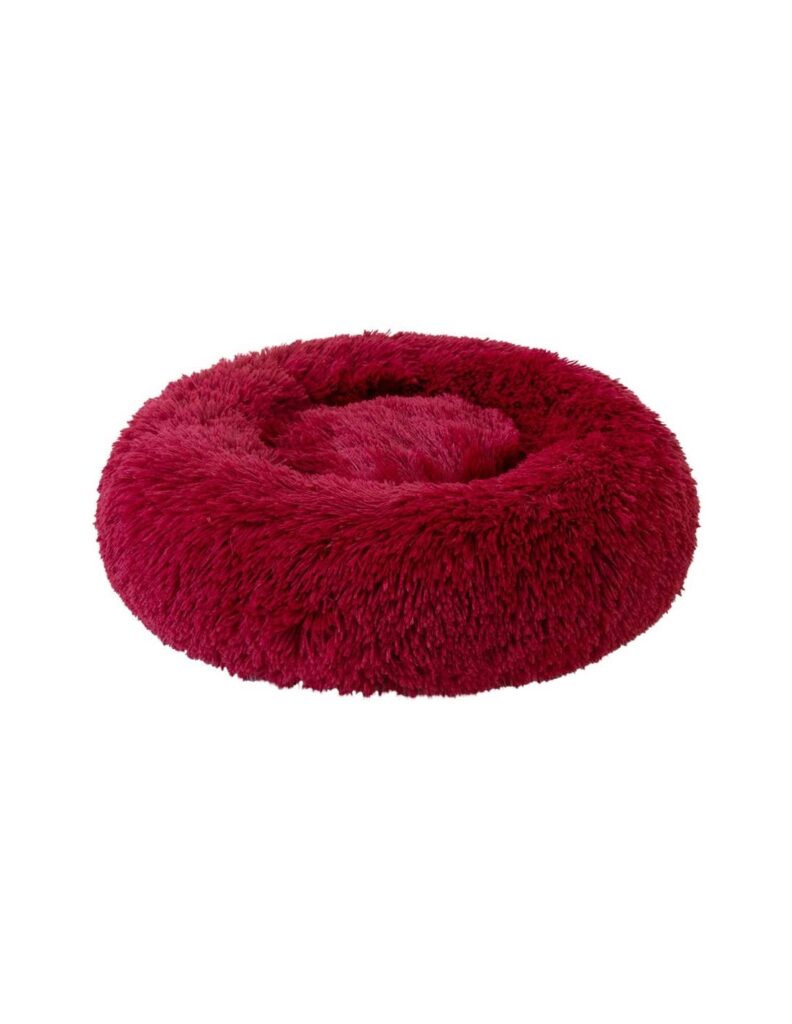 cama donut rojo perros y gatos y mascotas