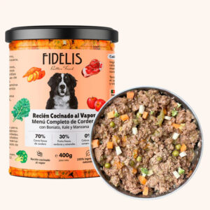 Cordero con Boniato, Col Rizada y Manzana – (Tarro 400 g) Fidelis